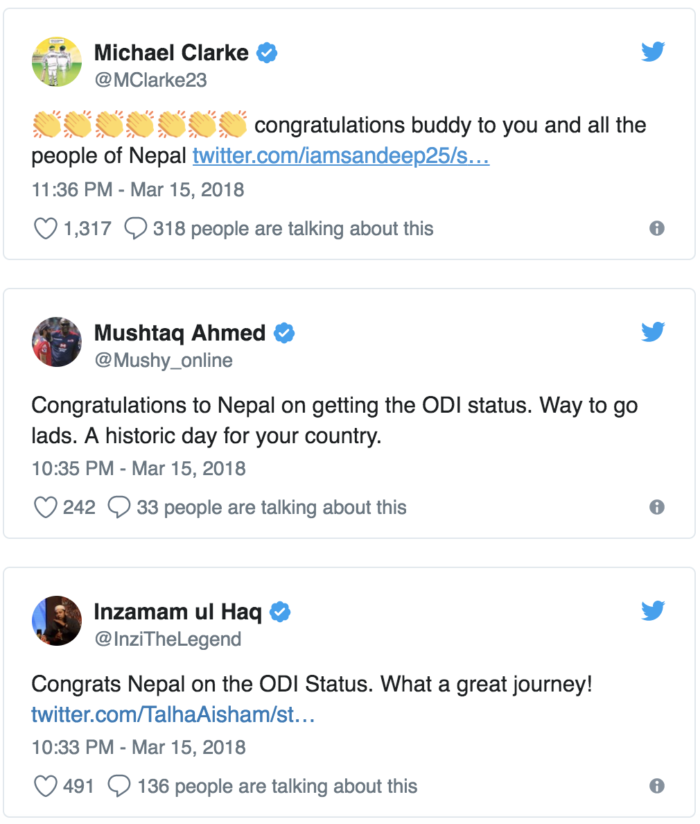 Nepal ODI status