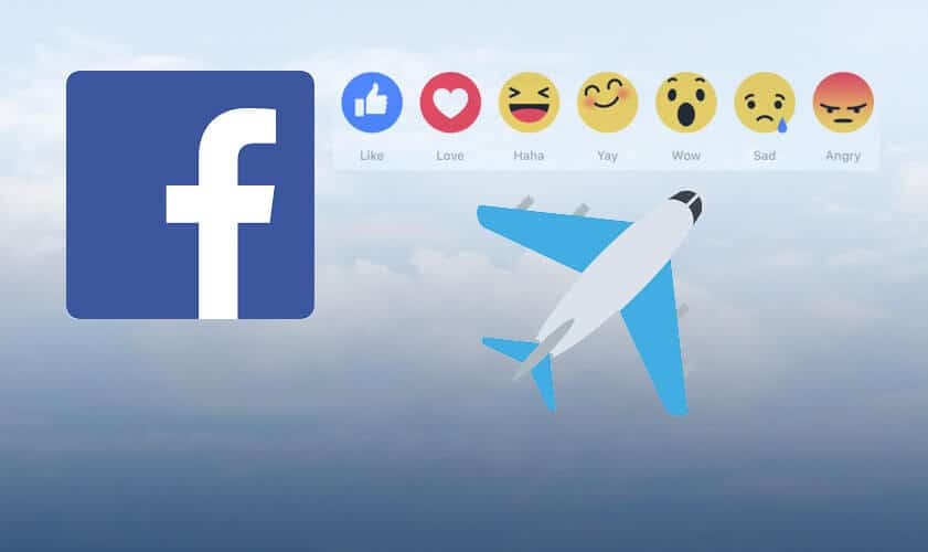 plane emoji on Facebook