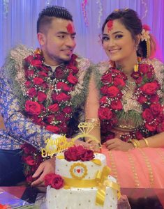 Reshma Ghimire with husband