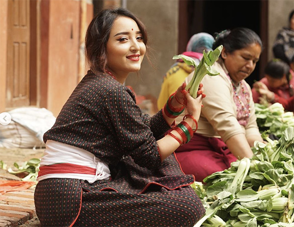 barsha karmacharya in newari dress