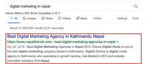 Search engine ranking result
