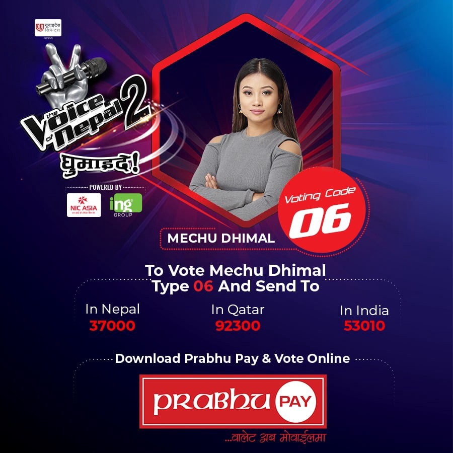 Vote for mechu dhimal
