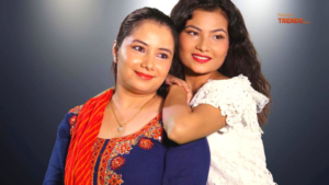Smita Dahal with her mother